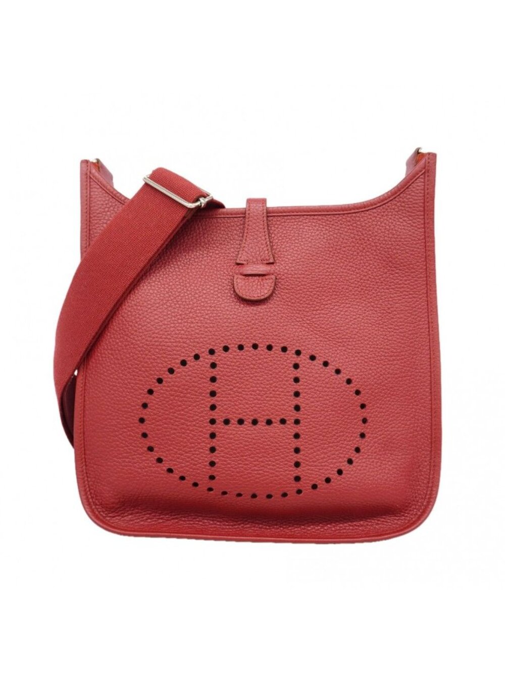 Hermes Shoulder Bag Taurillon Clemence Silver